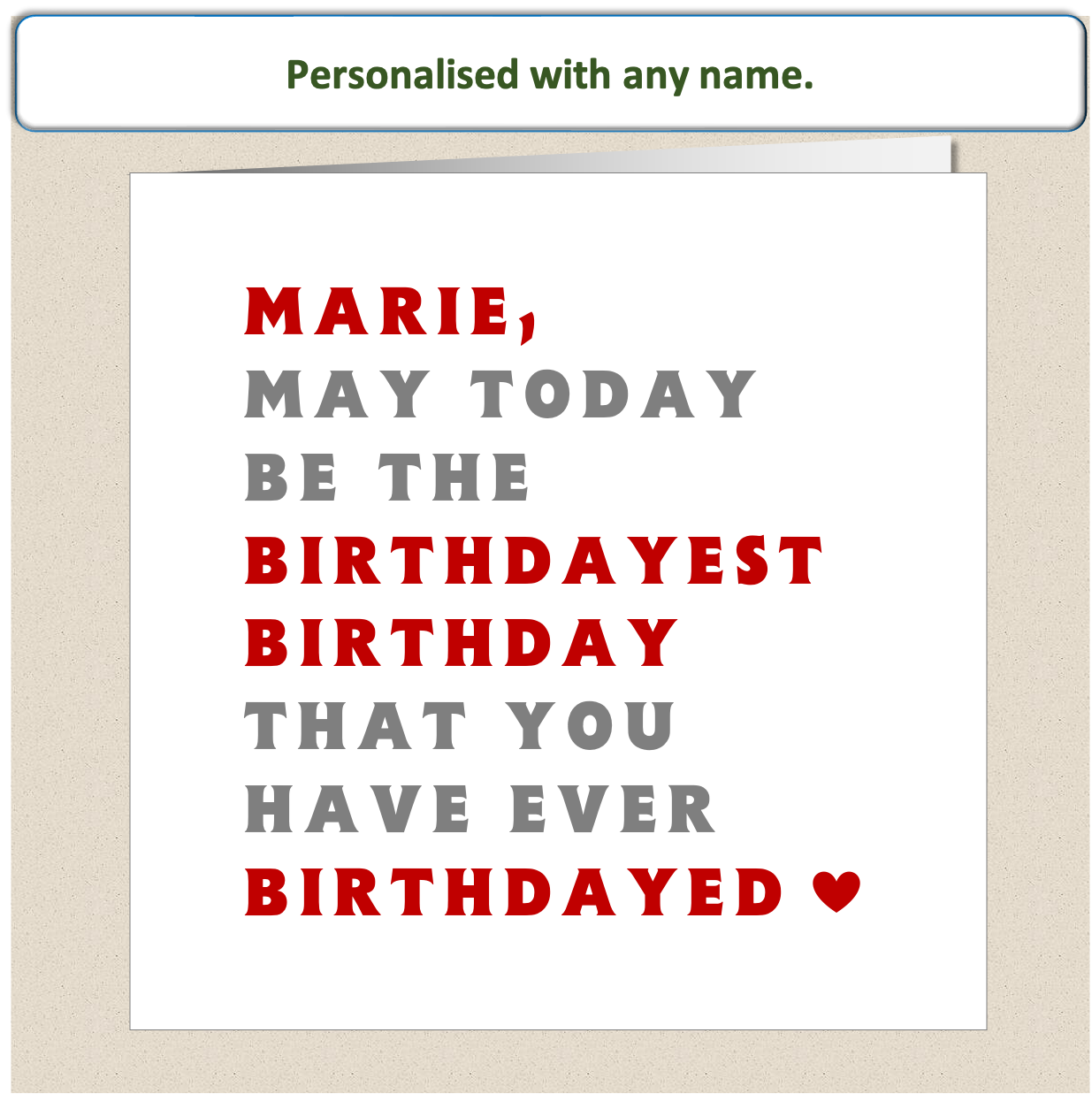 Personalised Humourous Male Birthday Birthdayest Card