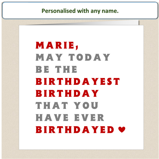 Personalised Humourous Male Birthday Birthdayest Card