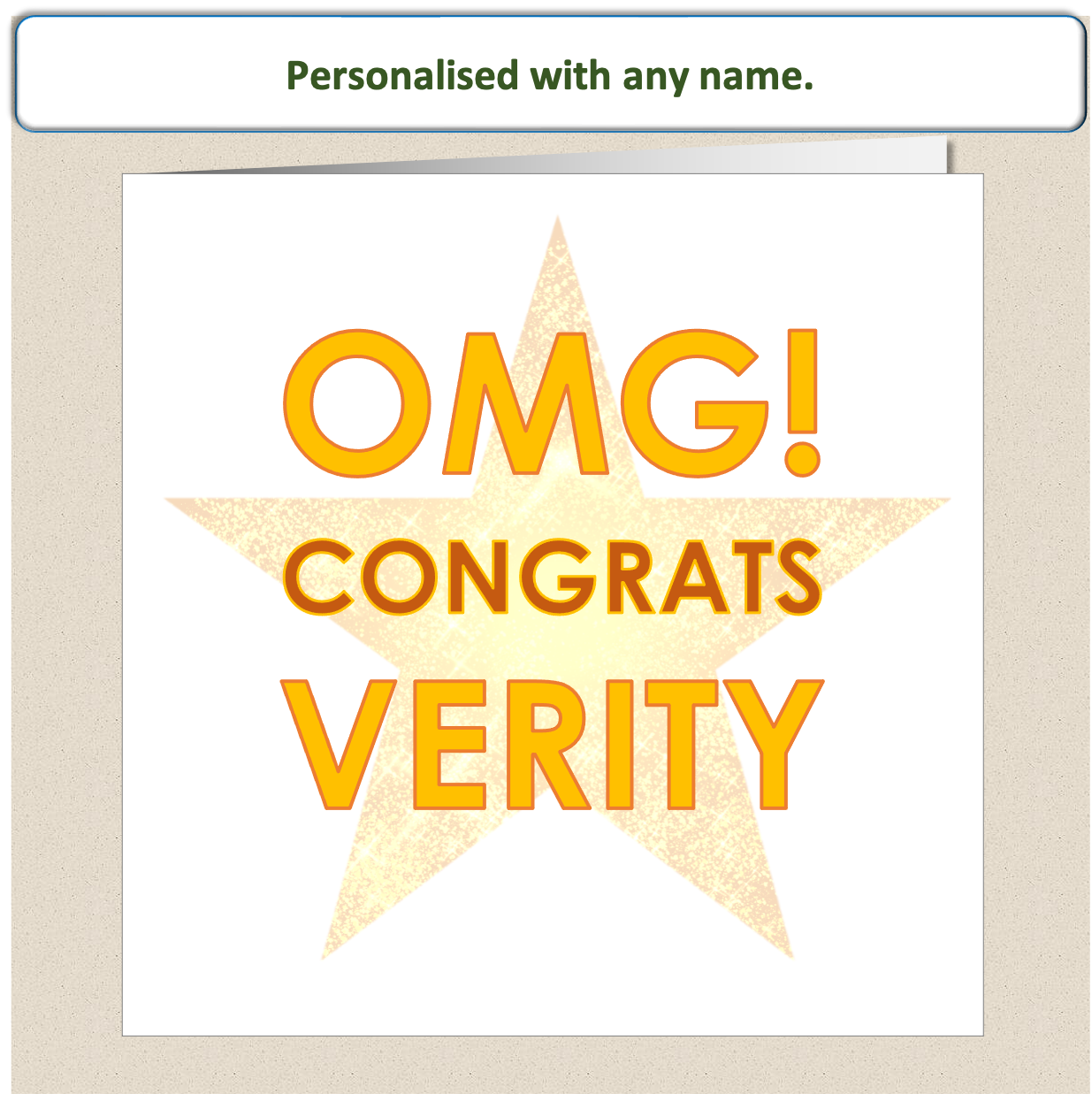 Personalised Congratulations Card - Well Done - OMG