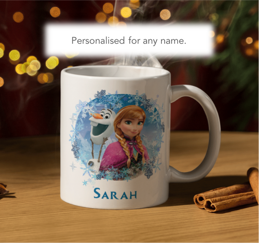 Personalised Frozen Anna & Olaf Mug Gift