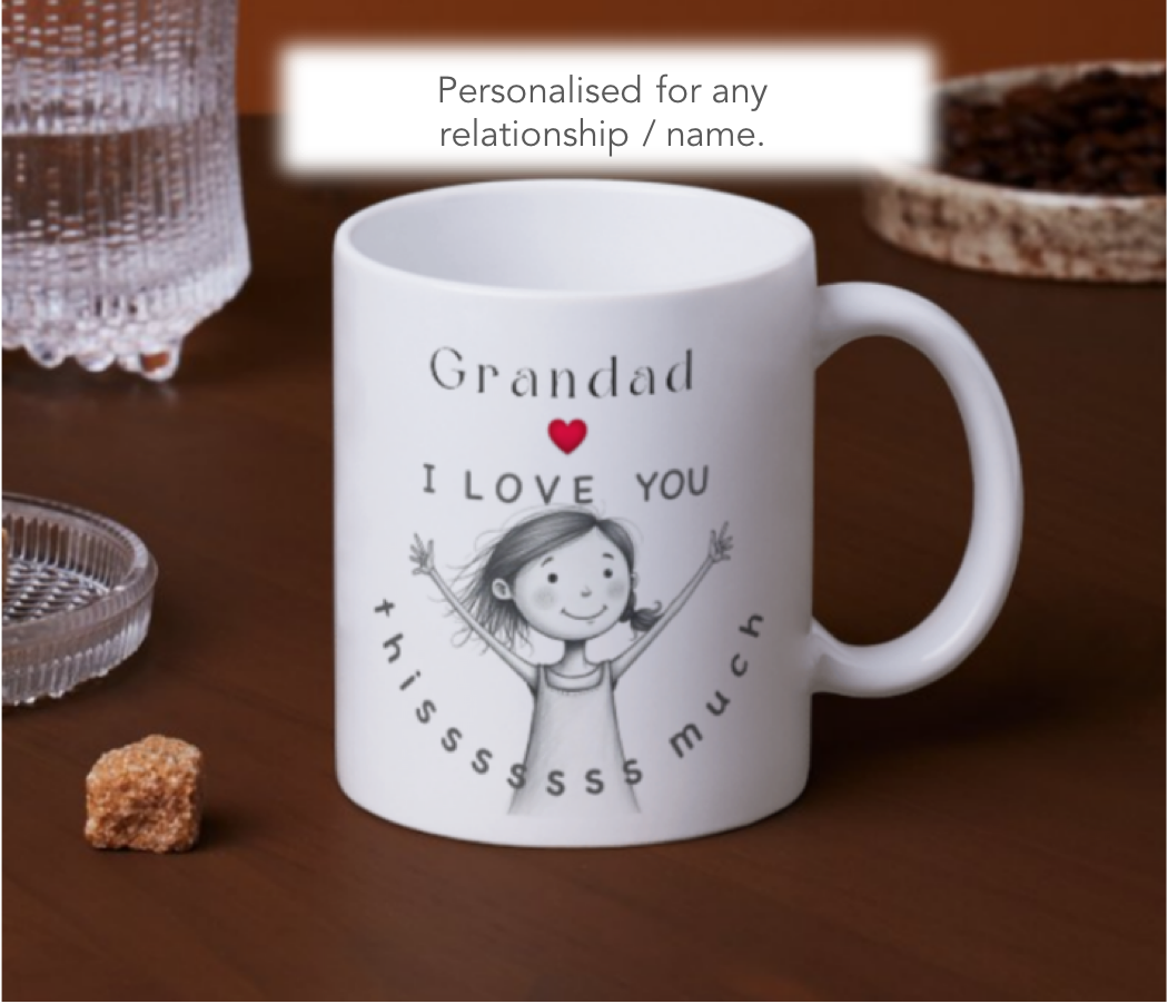 Grandad I Love You This Much Mug – Cute Gift from Grandson or Granddaughter