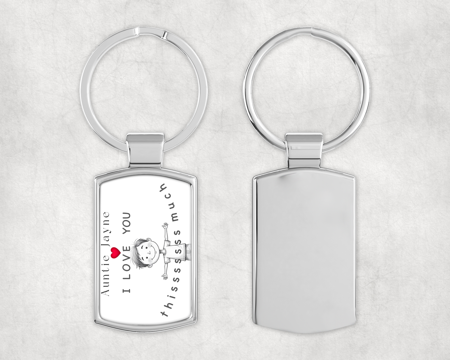 Auntie - I Love You Thissssss Much Keyring - from boy