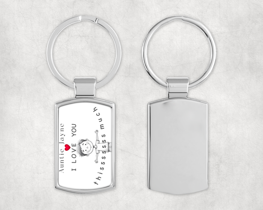 Auntie - I Love You Thissssss Much Keyring - from boy