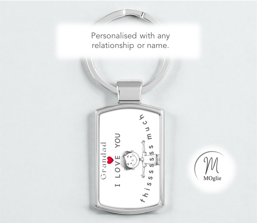 Grandad - I Love You Thissssss Much Keyring - from boy