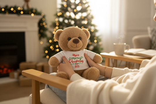 Personalised Merry Christmas Teddy Bear – Cute Cuddly Gift