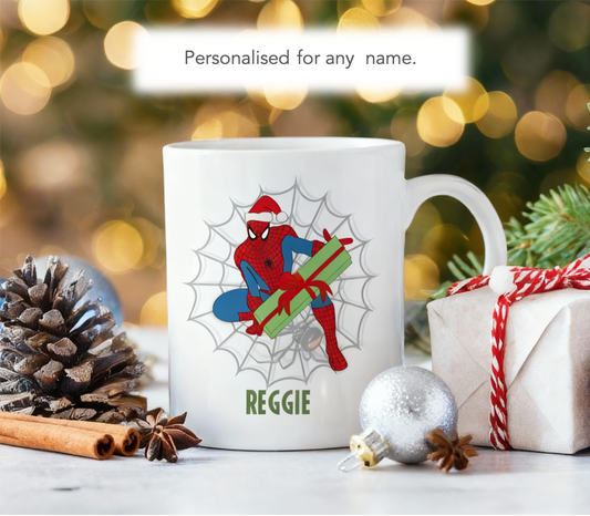 Personalised Christmas Spiderman Mug Gift