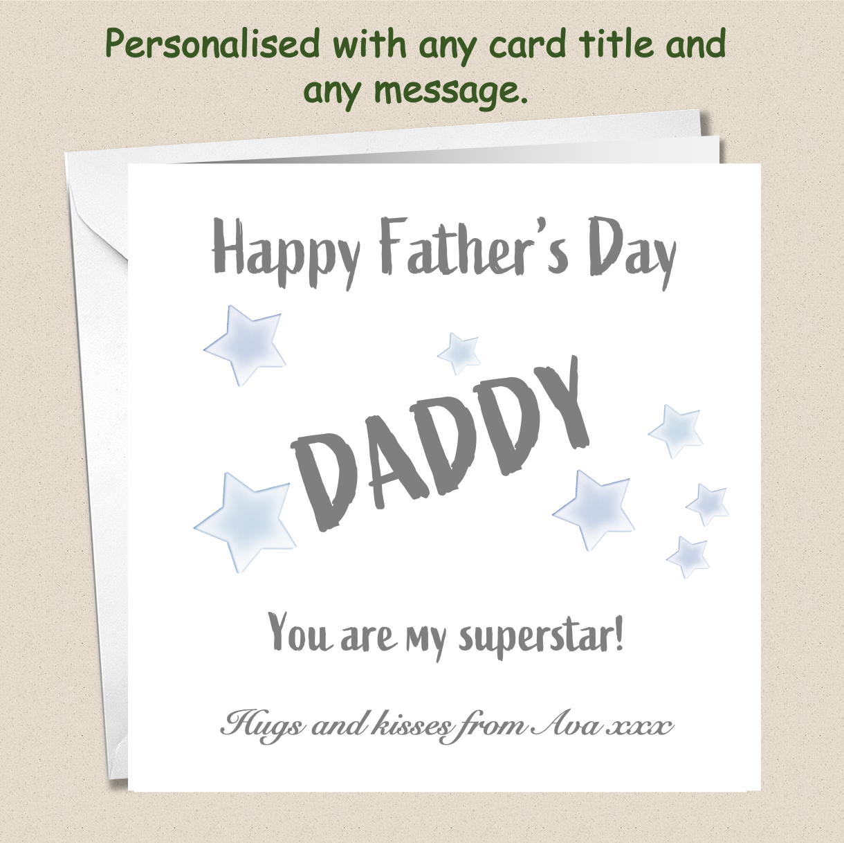 Personalised Father's Day Superstar Daddy Card