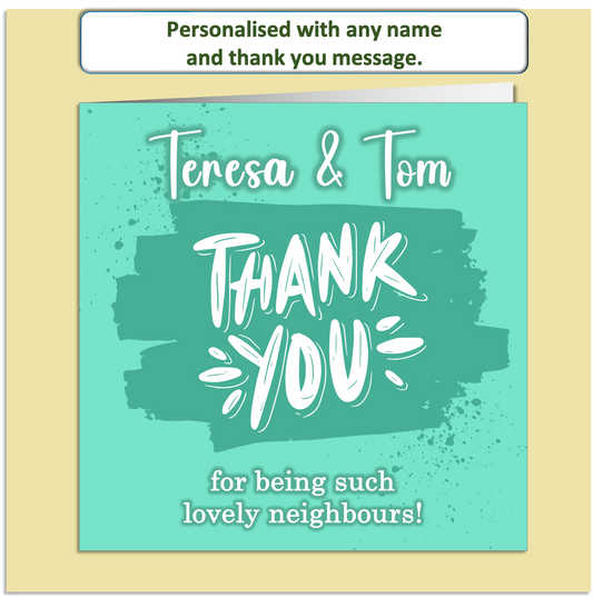 Personalised Thank You Card – Bold Brushstroke Design – Custom Name & Message