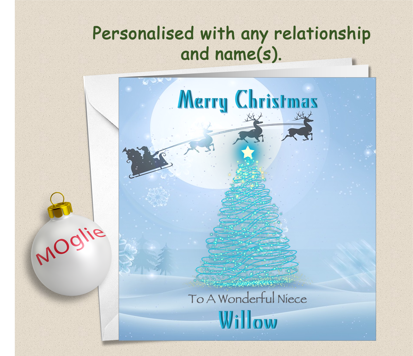 Personalised Christmas Xmas Card Couple Both of You - GEN9