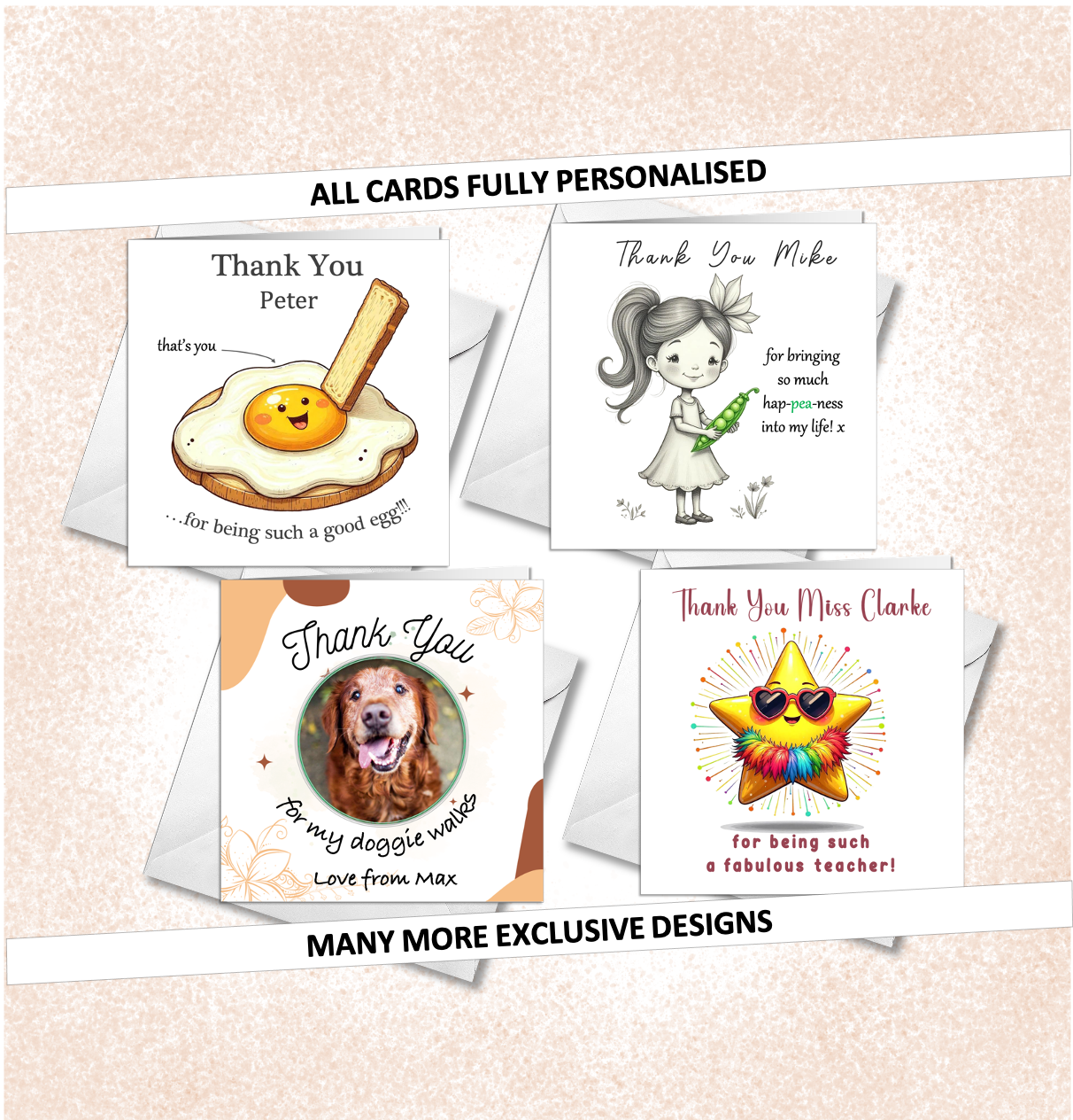 Personalised Thank You Cards & Appreciation Notes