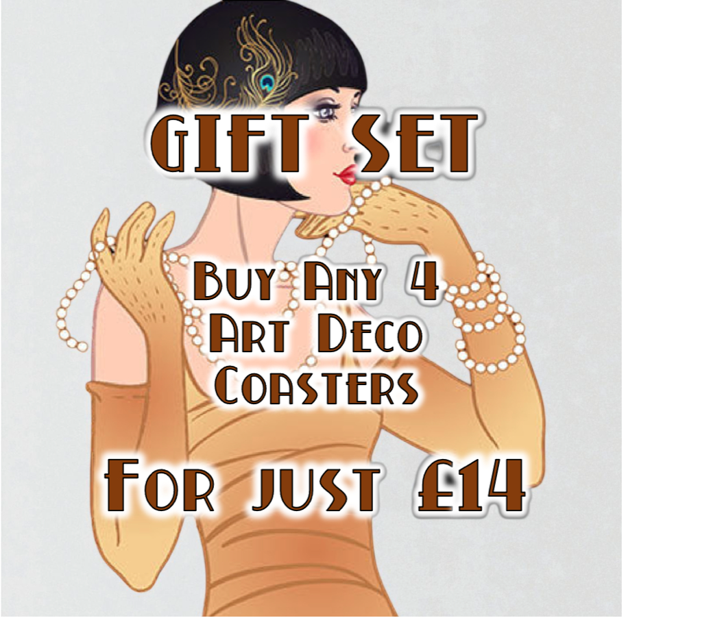 Art Deco Coasters - Any 4 for £14