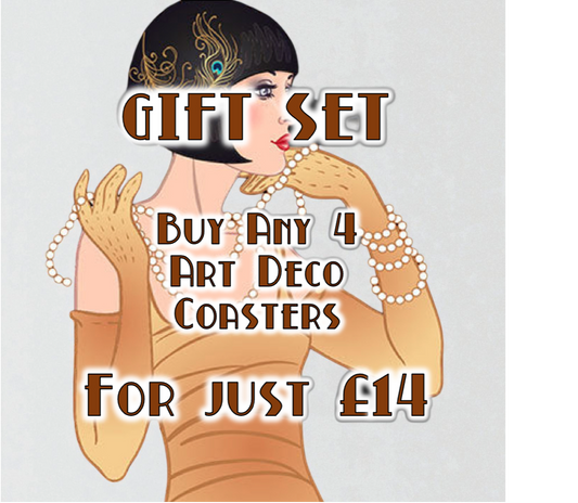 Art Deco Coasters - Any 4 for £14