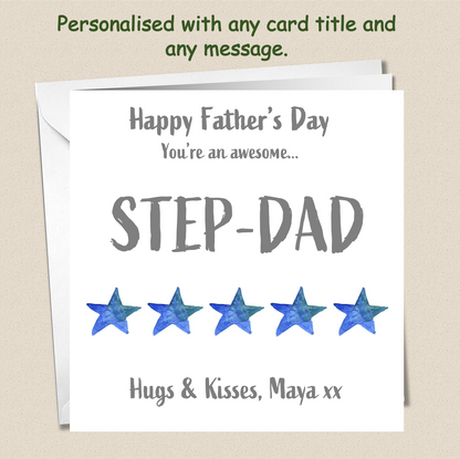 Personalised Father's Day Awesome Daddy Card