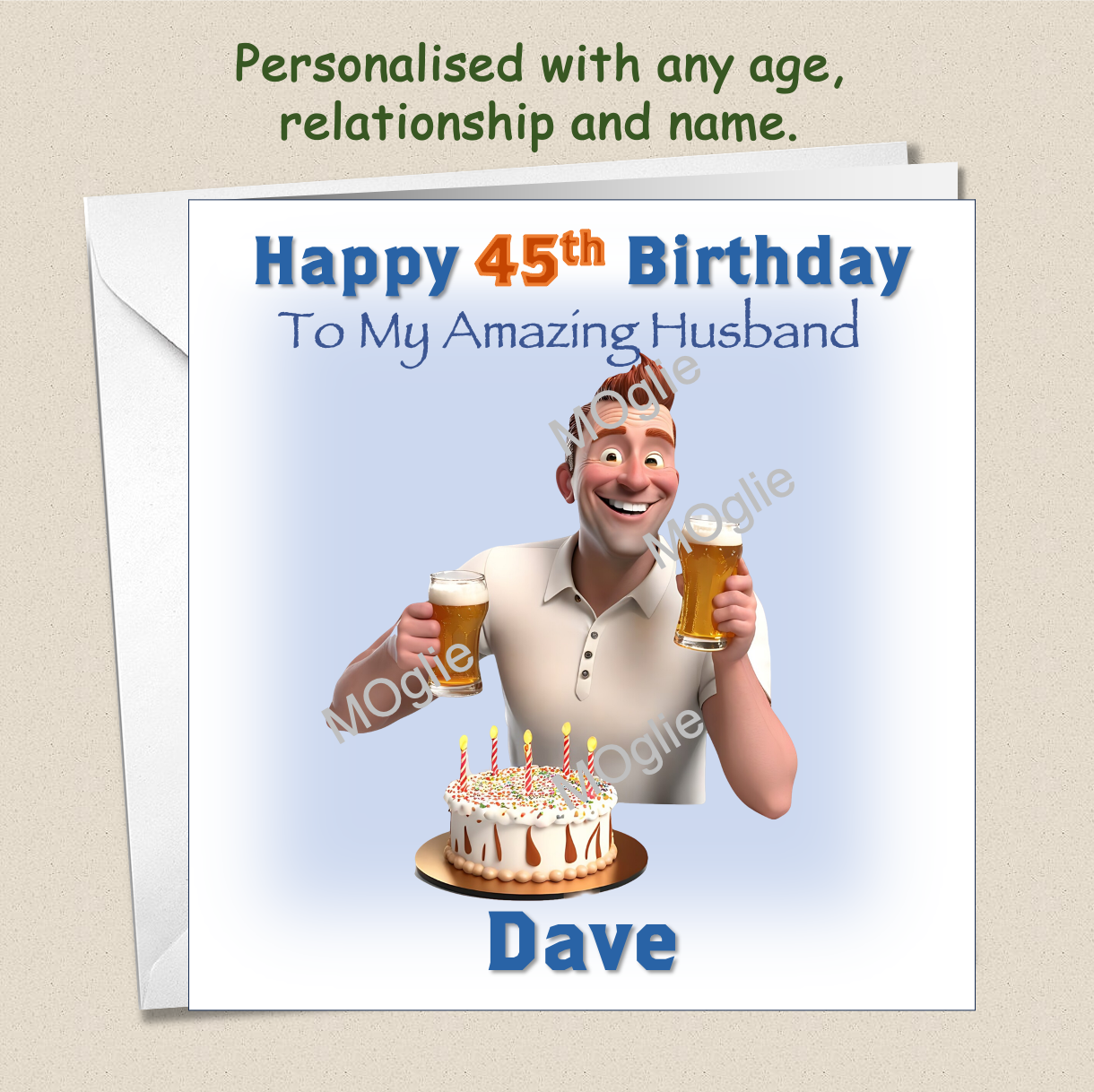 Personalised Birthday Card Son Grandson Dad Husband Him 30th 40th 50th BEER 2