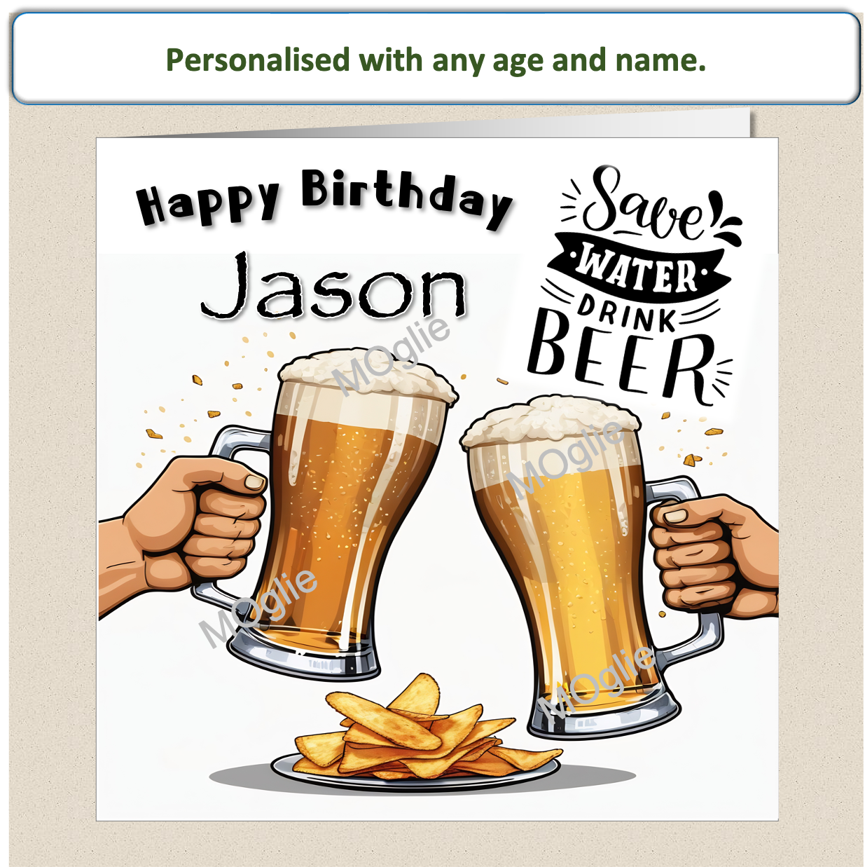 Personalised Birthday Card Son Grandson Dad Husband Him 30th 40th 50th BEER 3