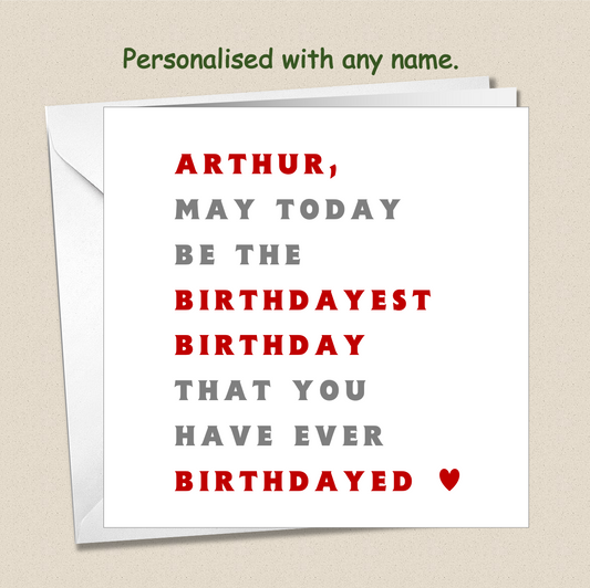 Personalised Male Birthday Card humorous funny - Birthdayest - For Him