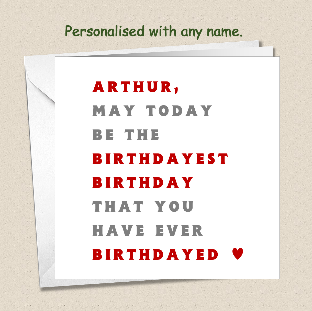 Personalised Male Birthday Card humorous funny - Birthdayest - For Him