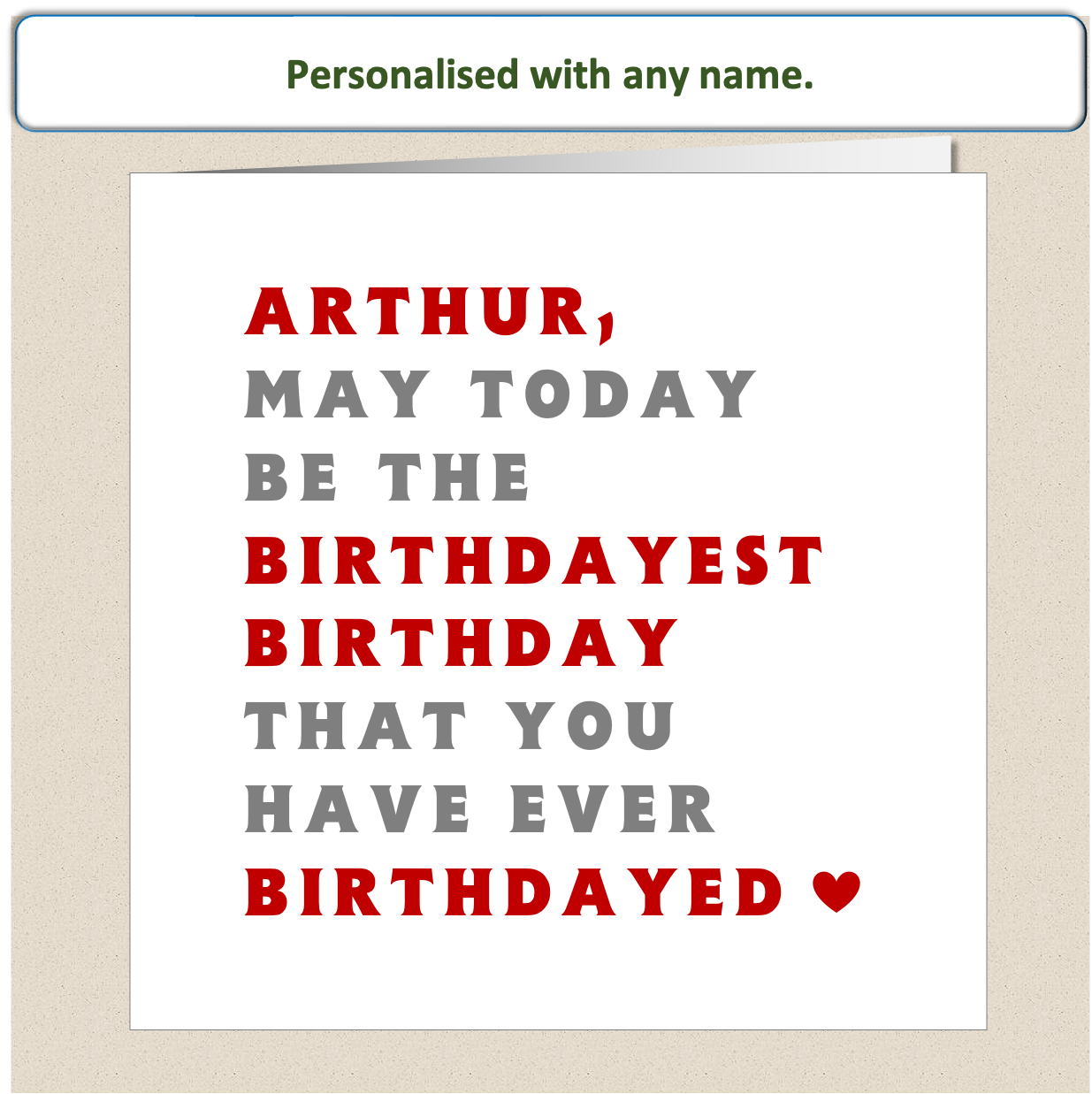 Personalised Humourous Male Birthday Birthdayest Card