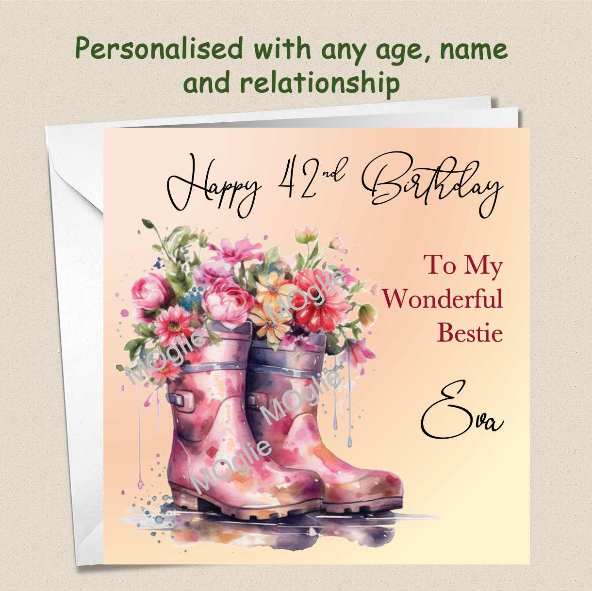 Personalised Birthday Card Daughter Granddaughter Sister Friend Mum Female BOOT2