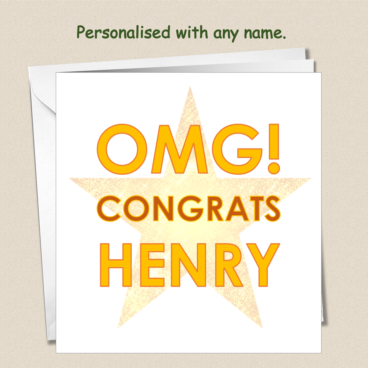 Personalised Congratulations Card - Well Done - OMG