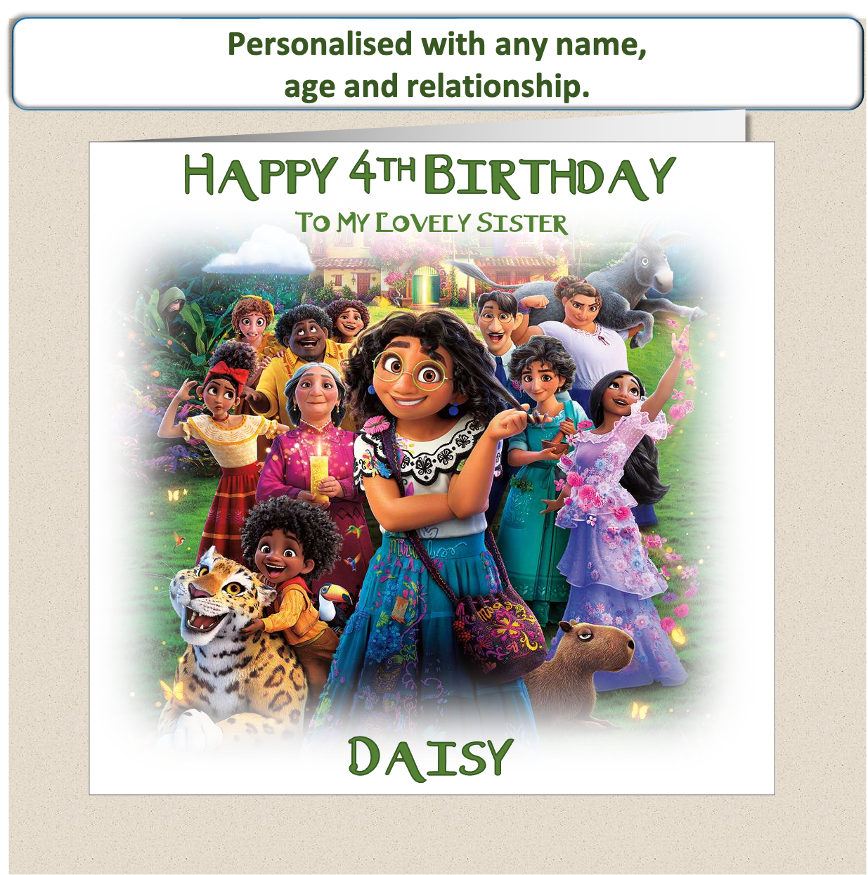 Personalised Encanto Birthday Card - Enc2