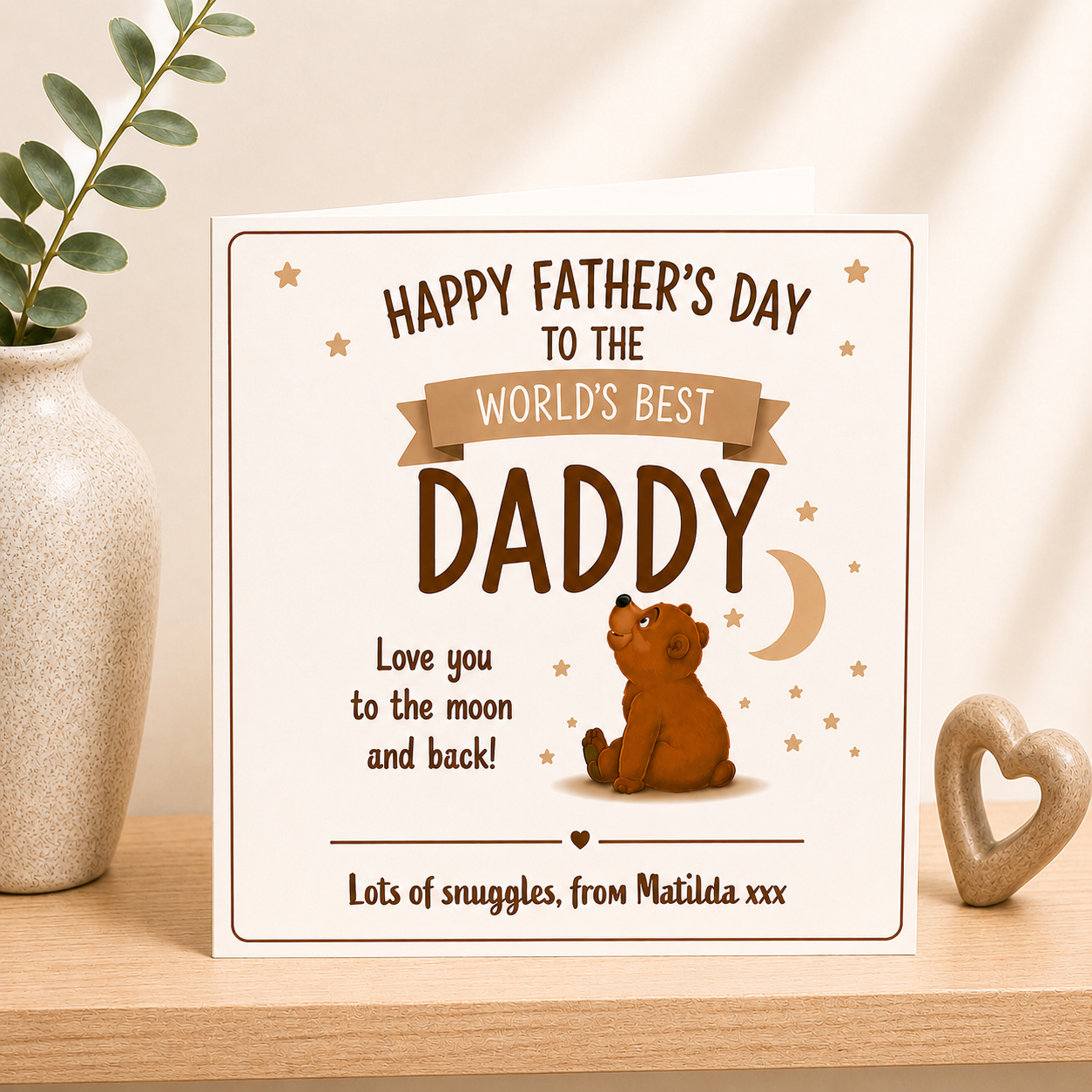 Personalised Father’s Day Card – Love You to the Moon and Back