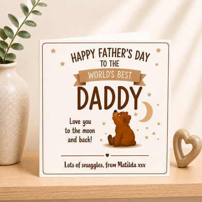 Personalised Father’s Day Card – Love You to the Moon and Back