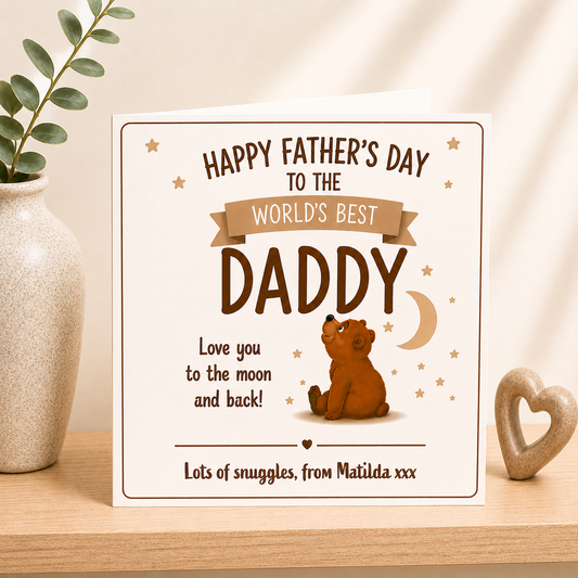 Personalised Father’s Day Card – Love You to the Moon and Back