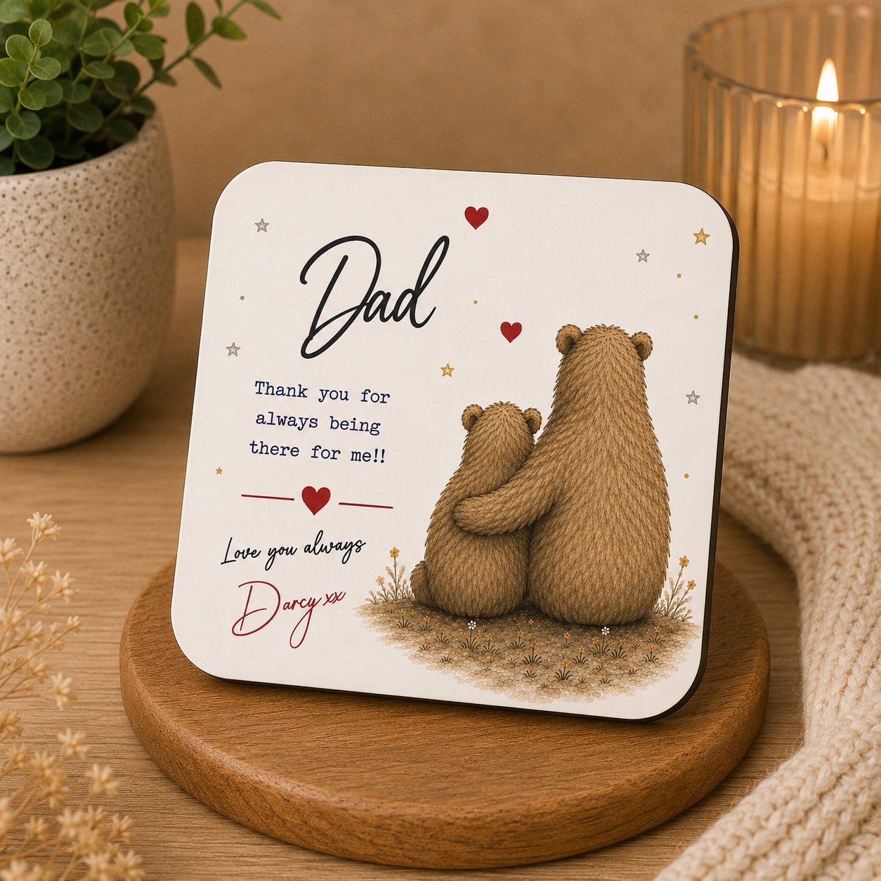 Personalised Father’s Day Card – Thank You for Always Being There