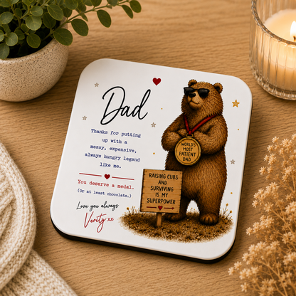 Funny Personalised Father’s Day Card – World’s Most Patient Dad Card
