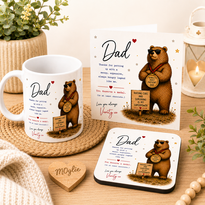 Funny Personalised Father’s Day Card – World’s Most Patient Dad Card