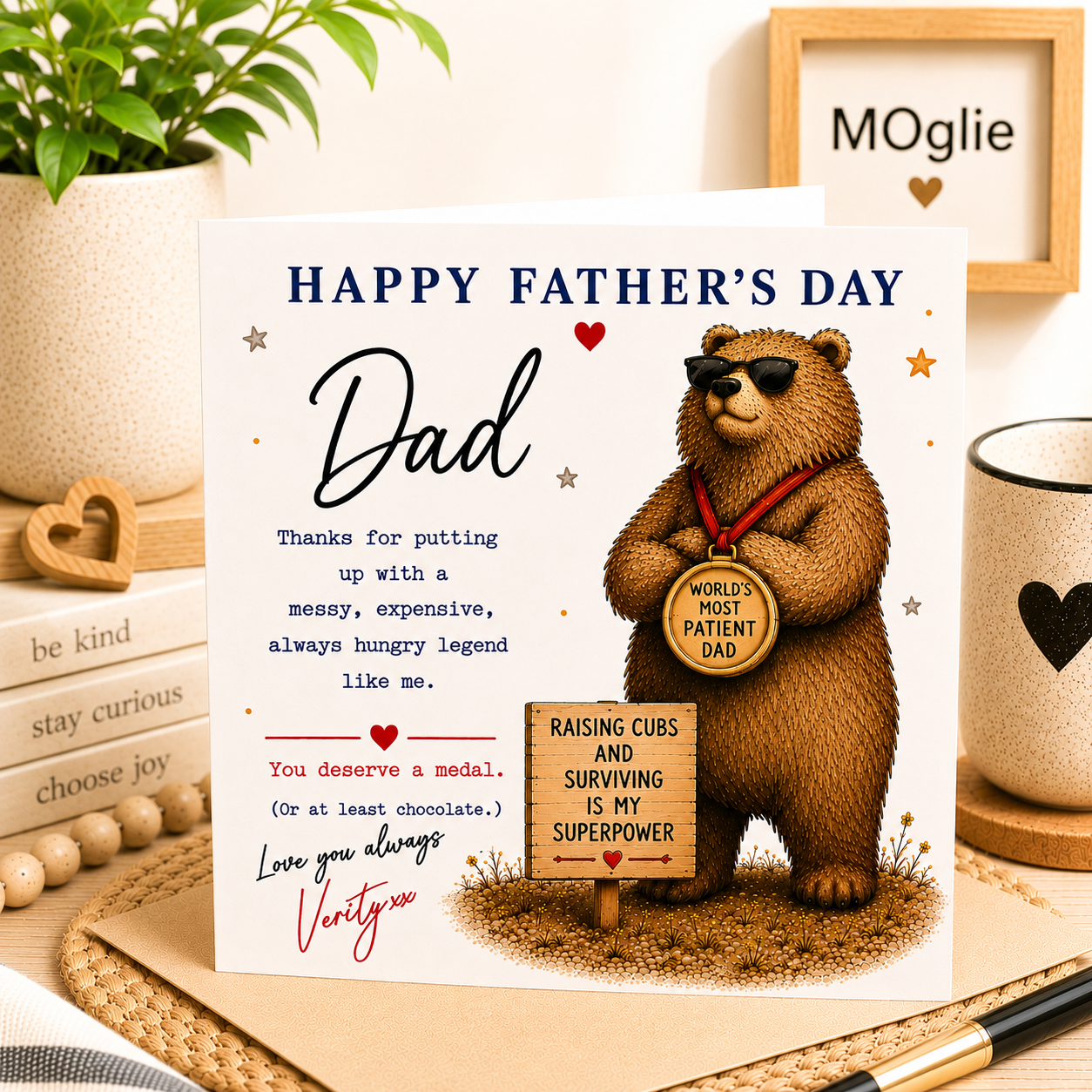 Funny Personalised Father’s Day Card – World’s Most Patient Dad Card