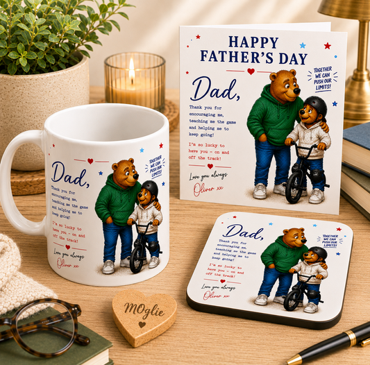Personalised Father’s Day Card for Dad – BMX Bike Cycling