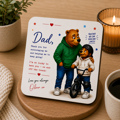 Personalised Father’s Day Card for Dad – BMX Bike Cycling