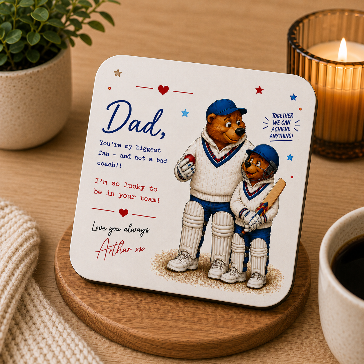 Personalised Father’s Day Card for Dad Daddy – Cricket fan
