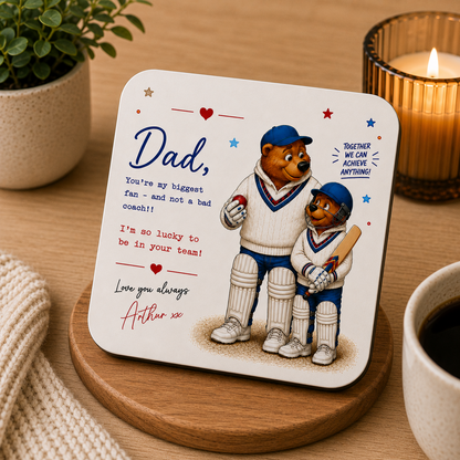 Personalised Father’s Day Card for Dad Daddy – Cricket fan