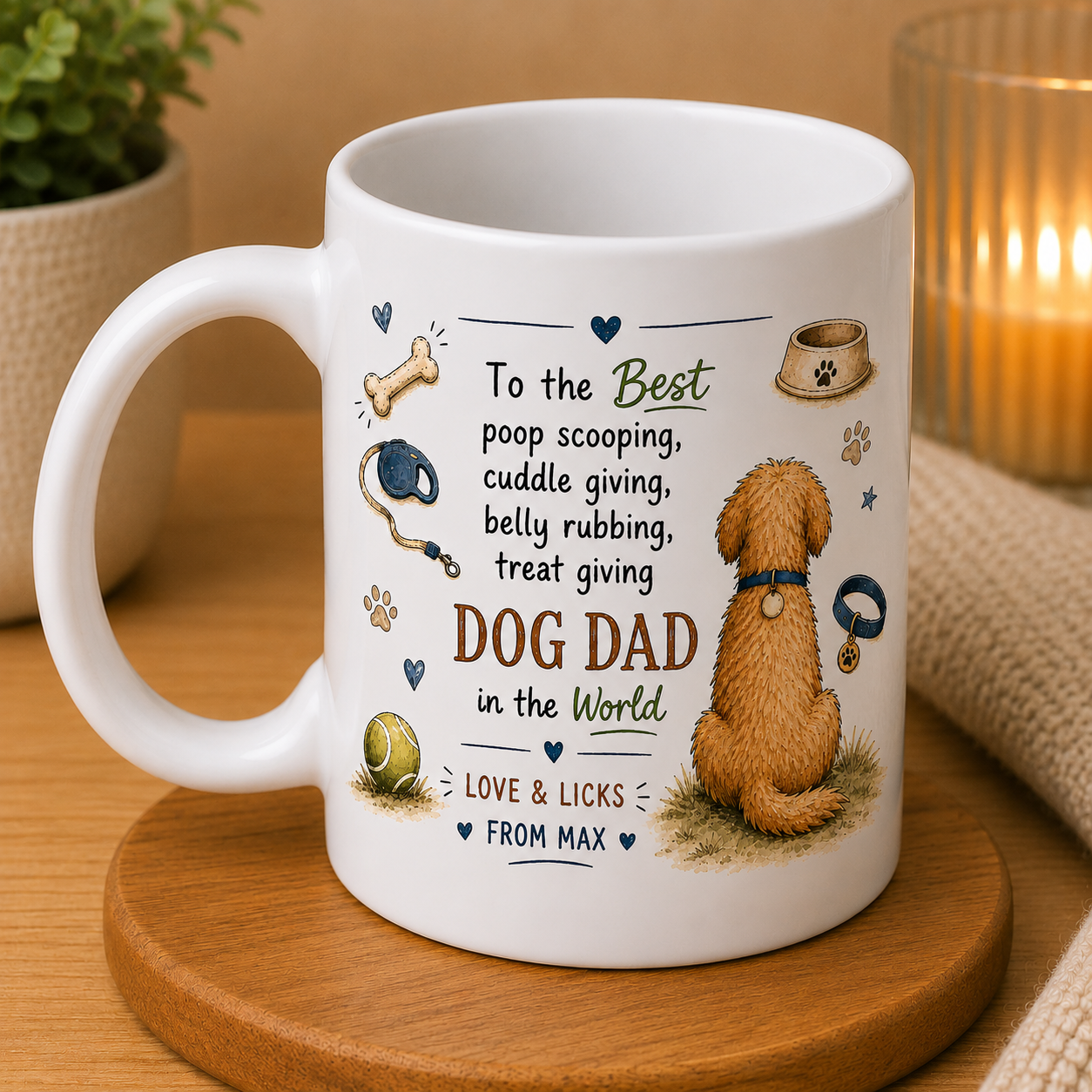 Personalised Dog Dad Father’s Day Card – From The Dog | Best Dog Dad Card