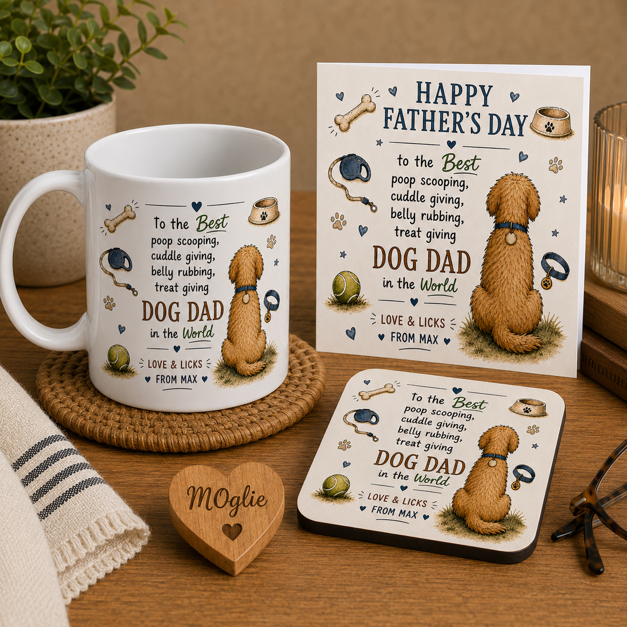 Personalised Dog Dad Father’s Day Card – From The Dog | Best Dog Dad Card