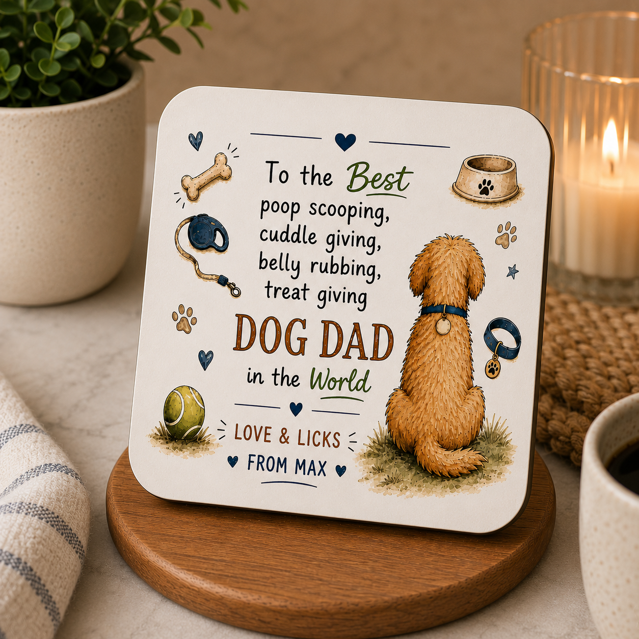 Personalised Dog Dad Father’s Day Card – From The Dog | Best Dog Dad Card