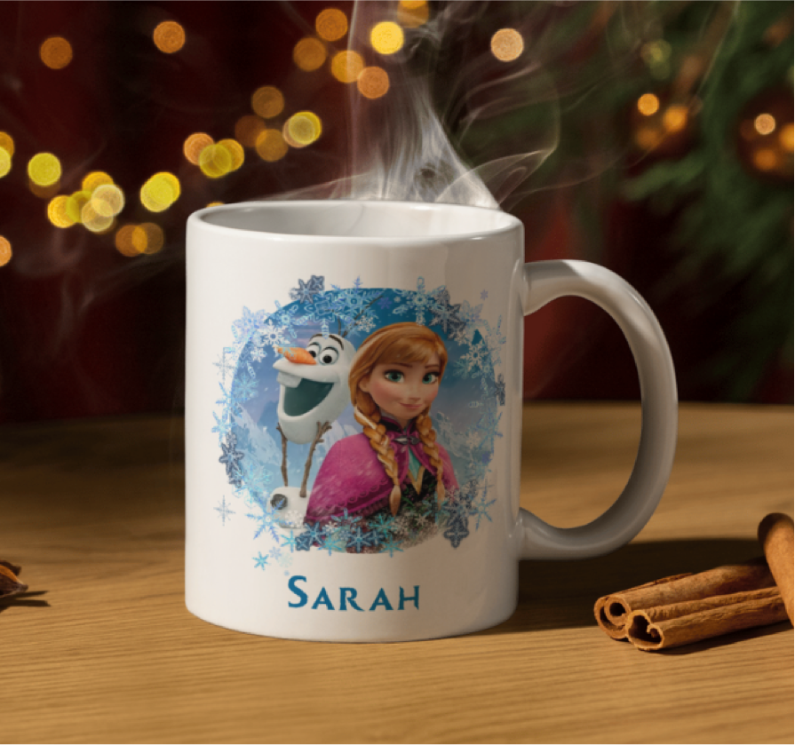 Personalised Frozen Anna and Olaf mug