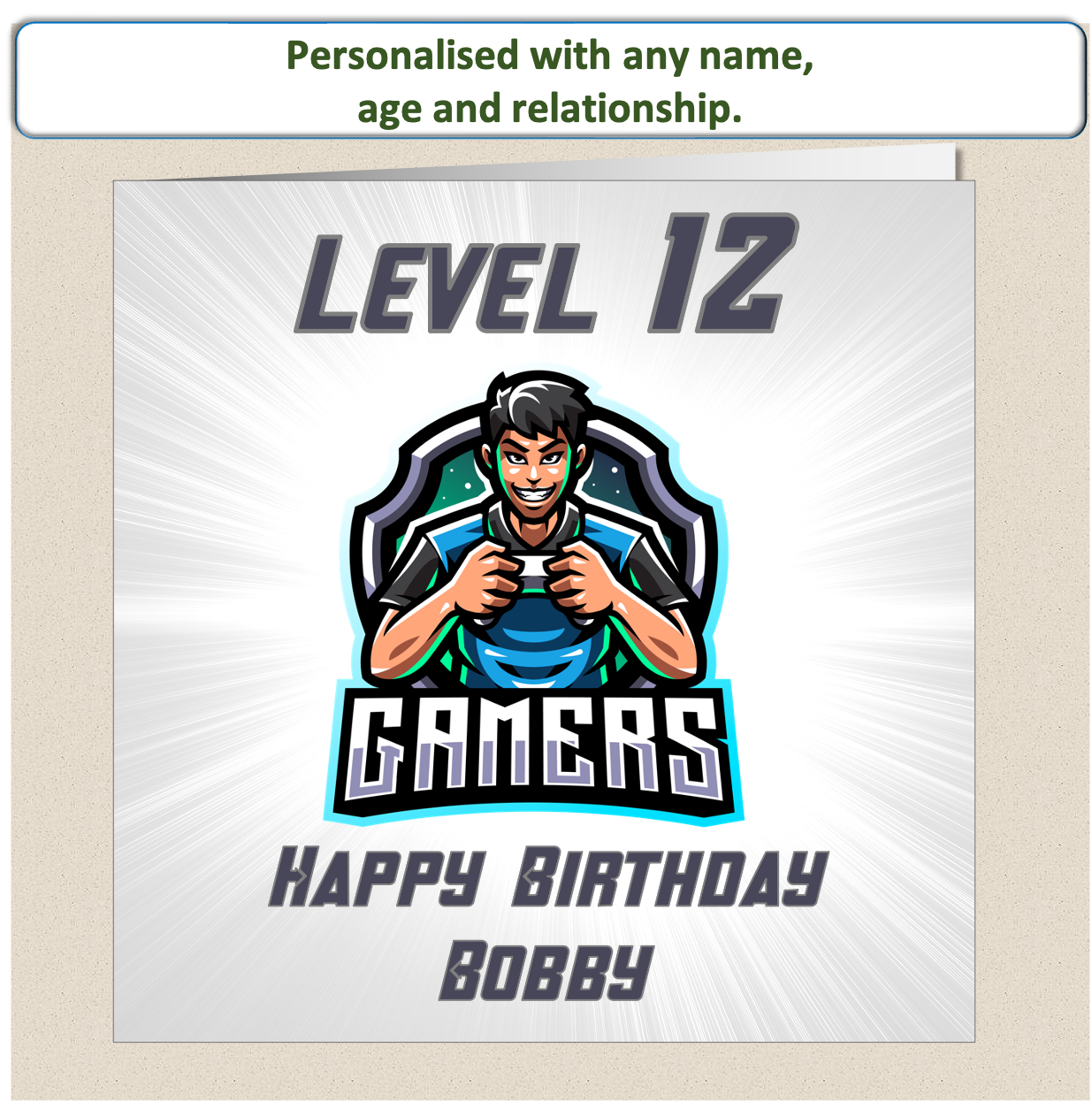 Personalised Teenager Gamer Gaming Birthday Card