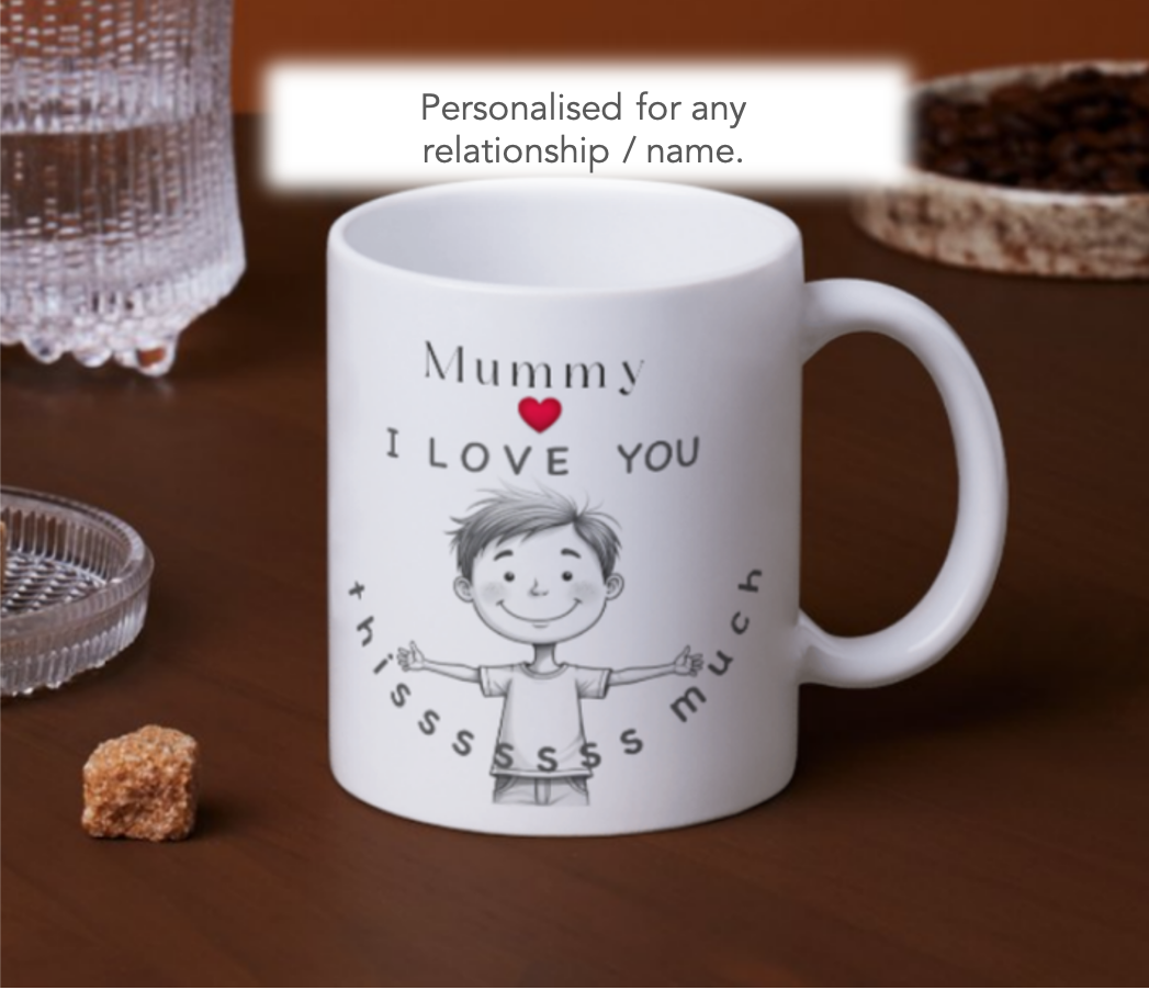 Mummy I Love You Thissss Much Mug – Cute Boy Drawing, Perfect Gift for Mum