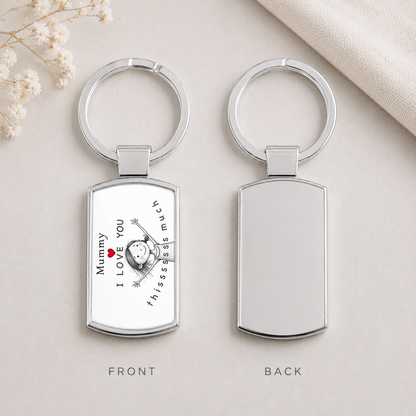 Personalised I Love You This Much Gift Set – Mug, Coaster & Keyring Bundle
