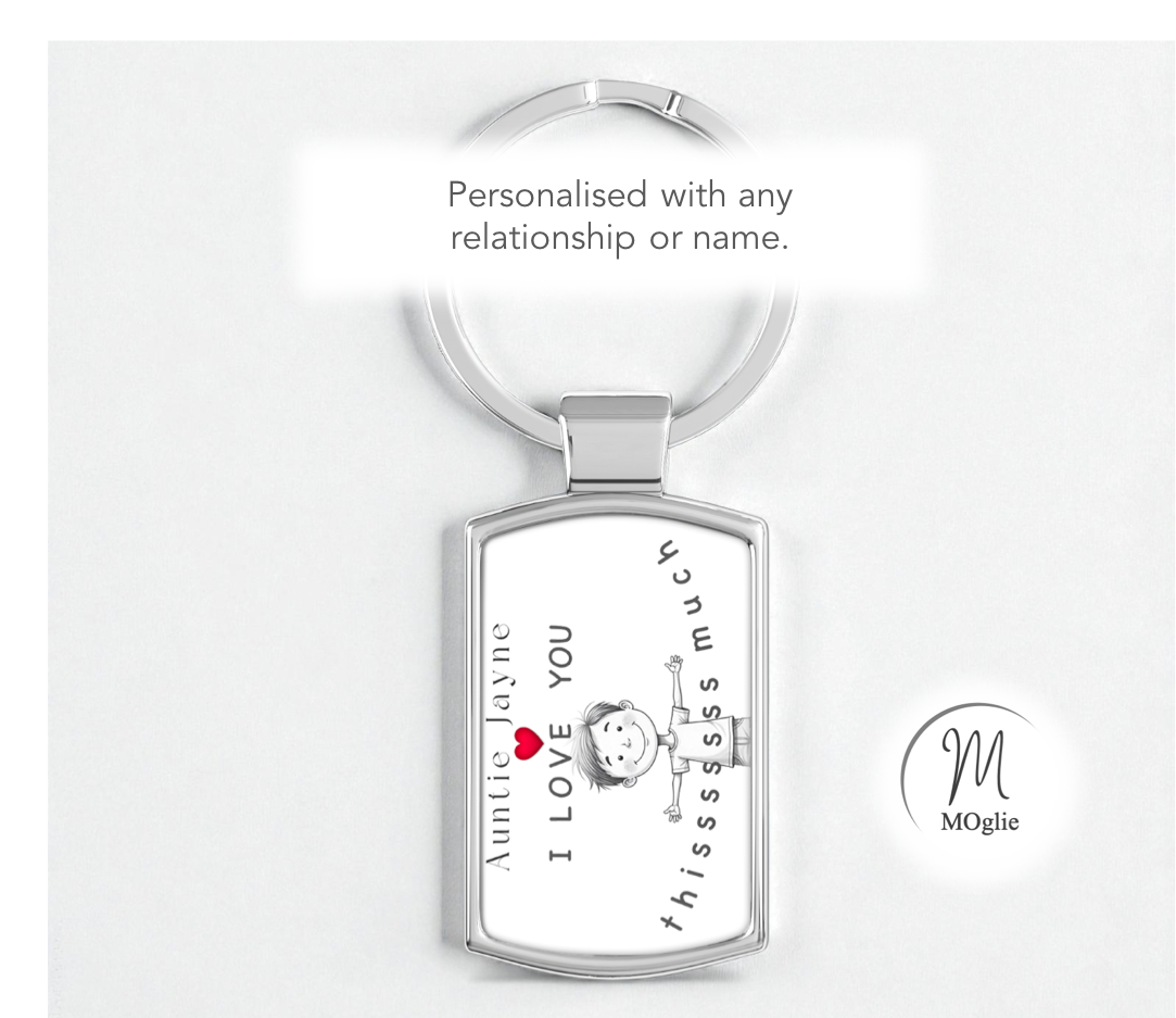 Auntie - I Love You Thissssss Much Keyring - from boy