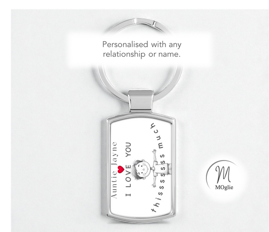Auntie - I Love You Thissssss Much Keyring - from boy