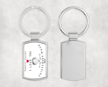 Auntie - I Love You Thissssss Much Keyring - from boy