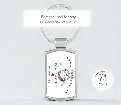 Grandad - I Love You Thissssss Much Keyring - from girl