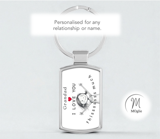 Grandad - I Love You Thissssss Much Keyring - from girl