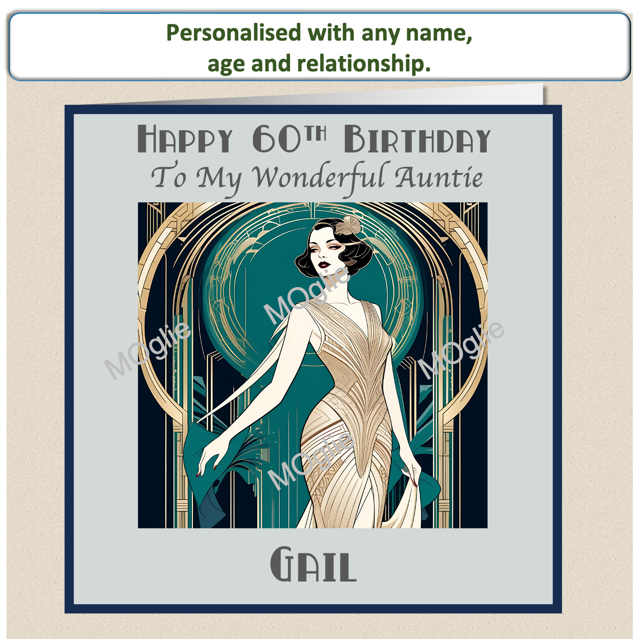 Art Deco lady, gold flapper dress, 1920's vintage style.