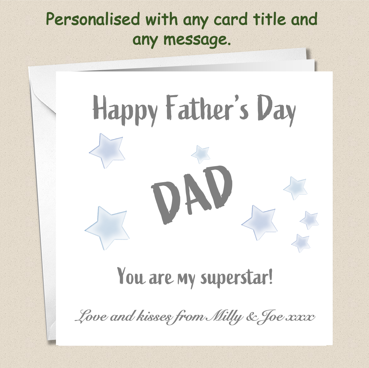 Personalised Father's Day Superstar Daddy Card